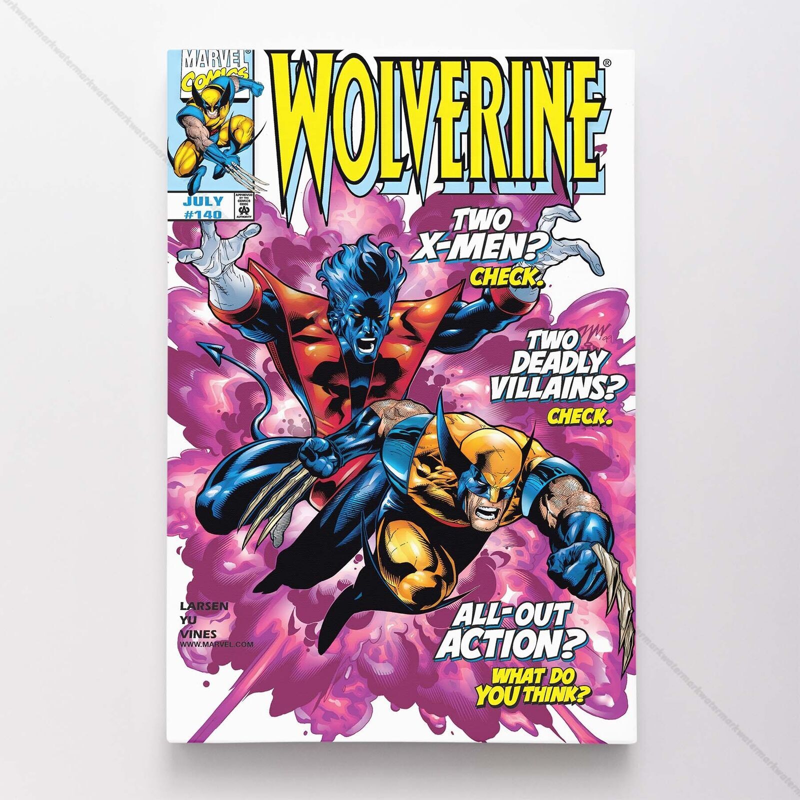 Wolverine Poster Canvas Vol 2 #140 X-Men Superhero Marvel Comic Book Art Print