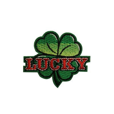 Four 4 Leaf Clover Lucky ST Patrick's Day Embroidered Iron On Patch - 109-A