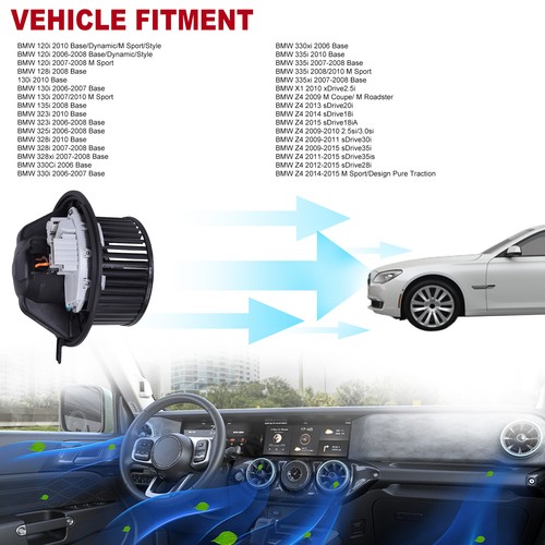 TOPAZ A/C Blower Motor w/ Regulator for BMW E81 E87 E90 E84 X1 F25 X3 E89 Z4