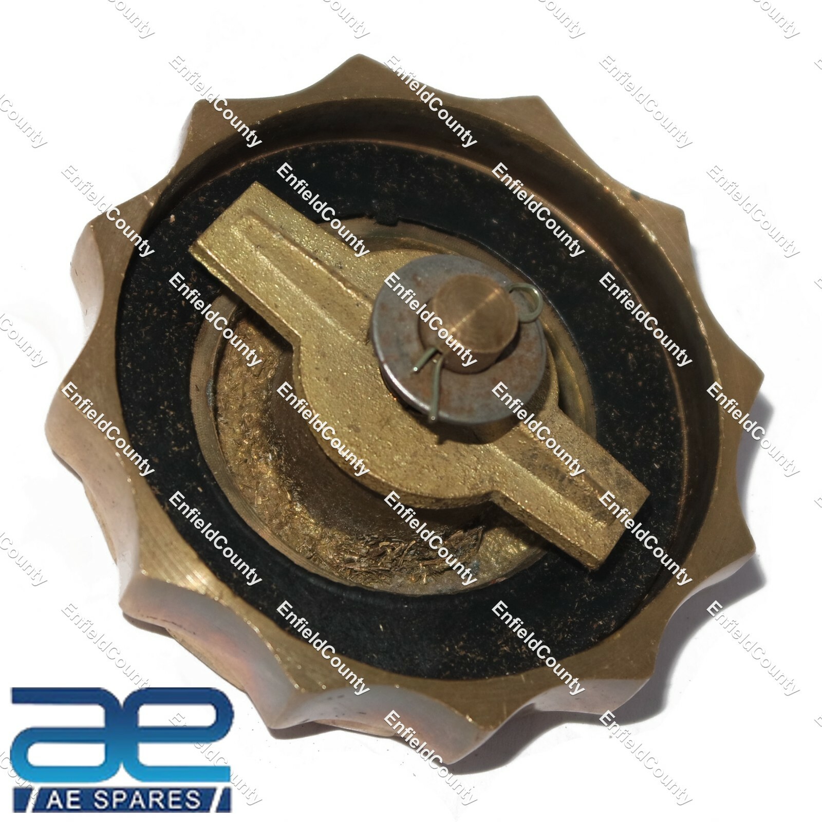 PETROL FUEL TANK CAP VINTAGE LOOK BRASS MADE FOR ROYAL ENFIELD 500cc 