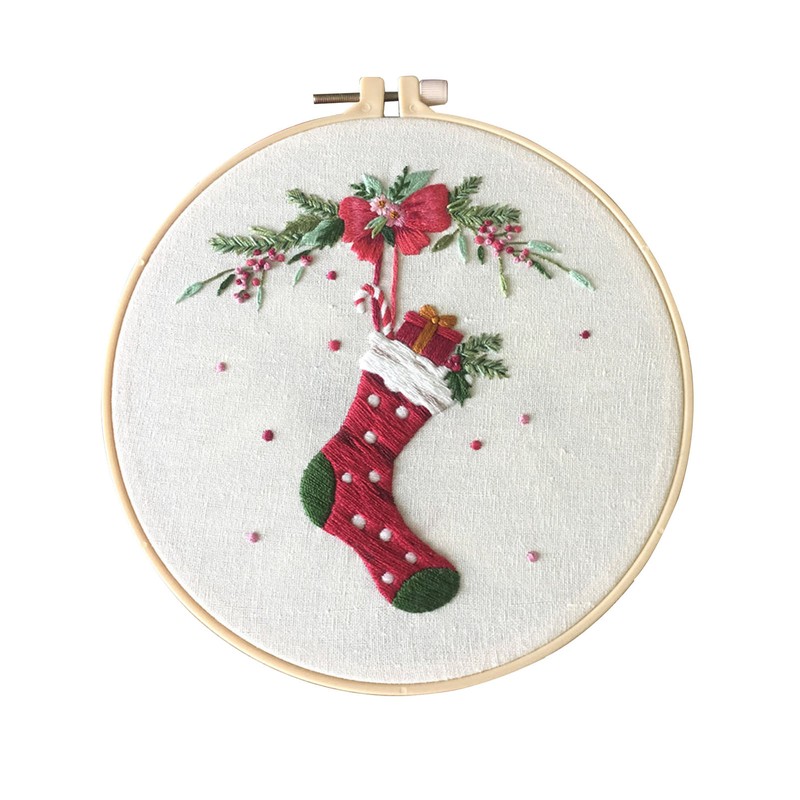 Christmas Embroidery Cross Stitch Kit Set For Beginners-Handmade Embroidery-DIY