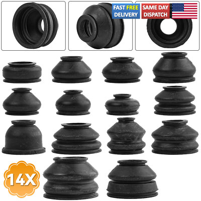 Universal 14X Rubber Ball Joint Rubber Dust Boot Cover Track Rod End Set Kits US