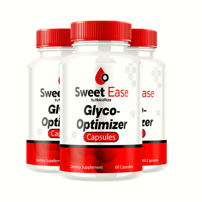 3-Pack Sweet Ease Glyco Optimizer Pills to Support Healthy Blood - 180 Capsules