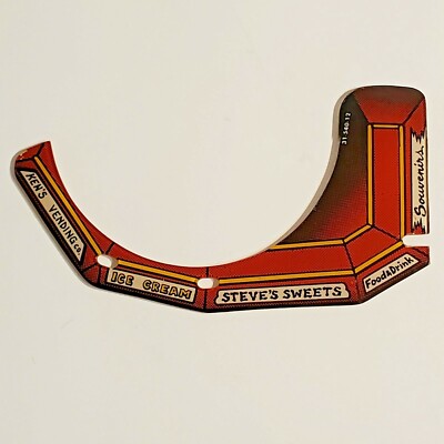 1985 WILLIAMS COMET PINBALL MACHINE PLAYFIELD PLASTIC 31-540-12 STEVE'S SWEETS