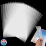 UPZDER 50 Pack Clear Folders for Document Plastic, L-Type Plastic File Clear Folders Letter Size, Project Pockets Sleeves Transparent Folder for Office and School