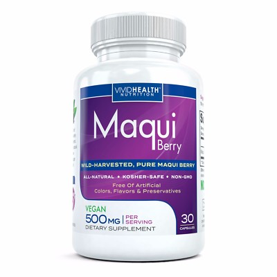 Maqui Berry: Antioxidant Rich Superfood for Eye Health & Immune Support 30 Caps