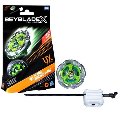 Hasbro Beyblade X Starter Pack Wand Wizard 1-60R UX con trottola e Lanciatore