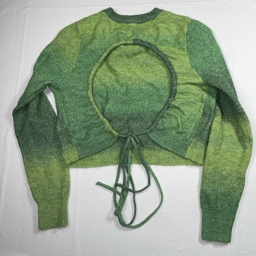 Cotton on green open backed sweater Jumper W Drawstring