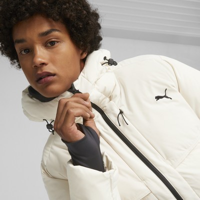 Pre-owned Puma Men's Tech Jacket In White - Alpine Snow
