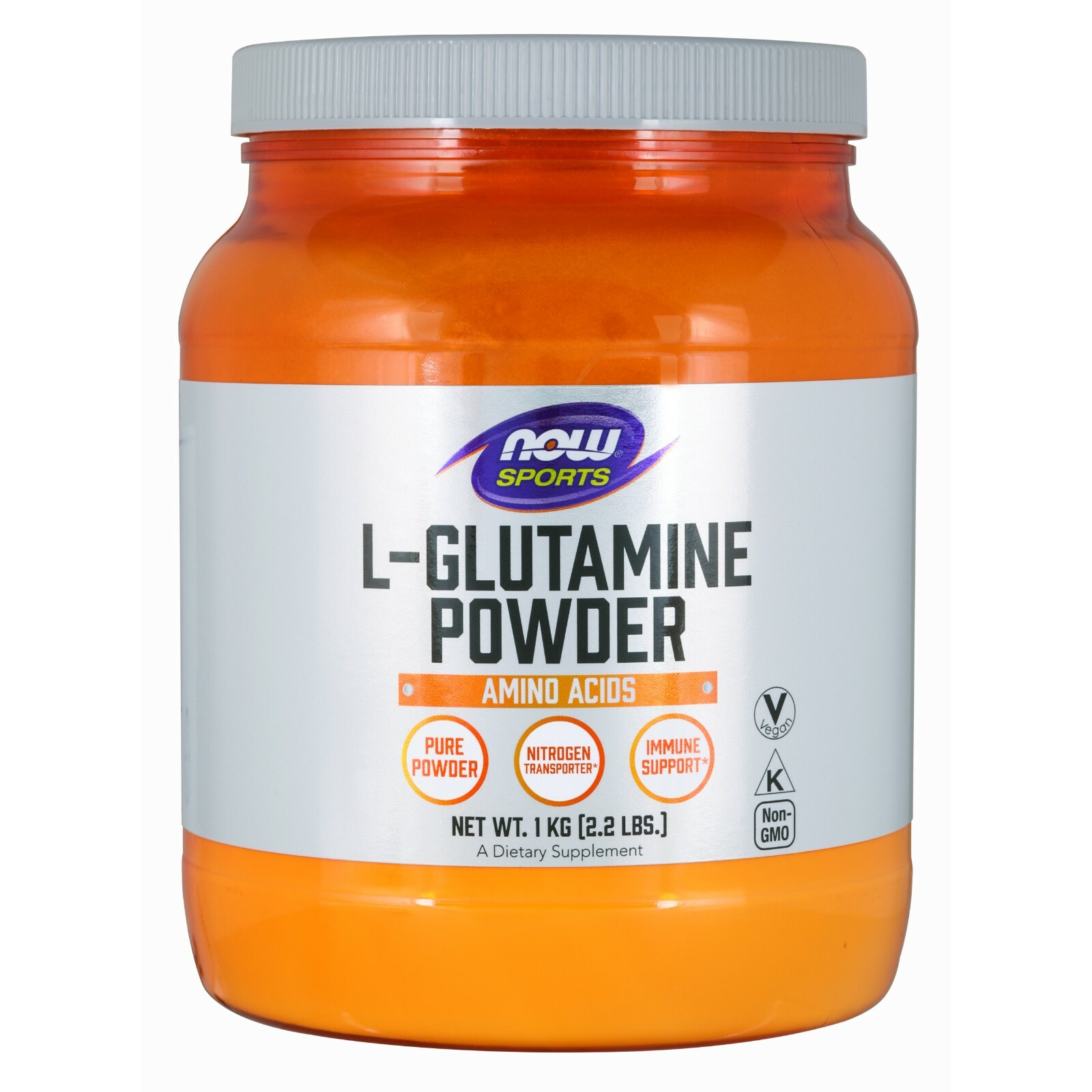 NOW Foods Порошок L-глутамина, 5 г, 1 кг (2,2 фунта)