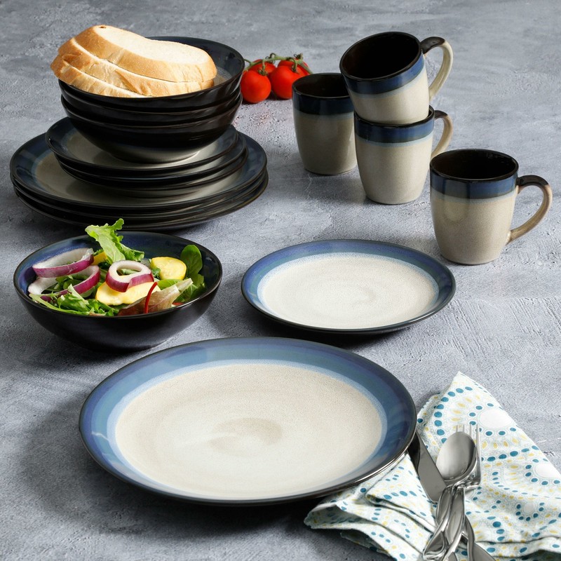 Bella Blue Plates Bowls Mugs Dishes New