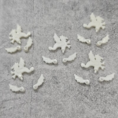 5pack White Dragon Plume For Helmets Blocks Accessories for Minifigures C9ymf1