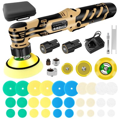 12V Cordless Polisher 3'' Mini Car Polisher Buffer & Sander Polishing Machine
