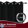 HolidayIdeas Grommet Outdoor Curtains for Patio Waterproof 8 Pcs All Weather Balcony Black Outside Curtains for Apartments, Gazebo, Pergolas, Porch, 54x84 Inch