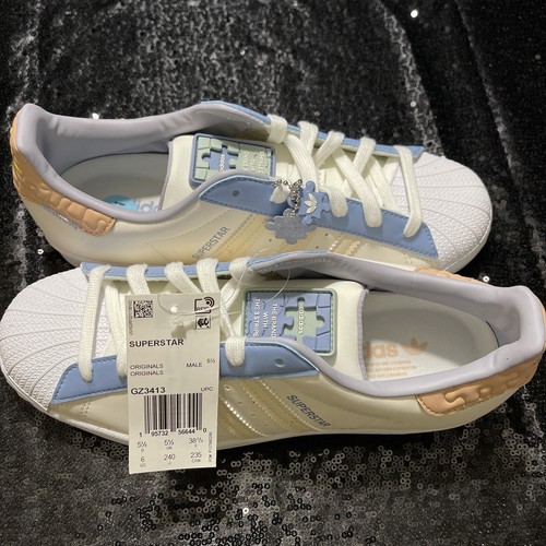 Adidas Originals Superstar Colorful Puzzle Beige Pastel Size Adidas Originals Superstar Colorful Puzzle Beige Pastel Size