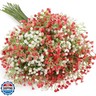NandT NIETING Babys Breath Artificial Flowers Bulk, 15Pcs Fake Gypsophila Bouquet Flowers Real Touch Faux Babies Breath Arrangement for Wedding Floral Party Home Centerpieces Vase Decoration, Pink White