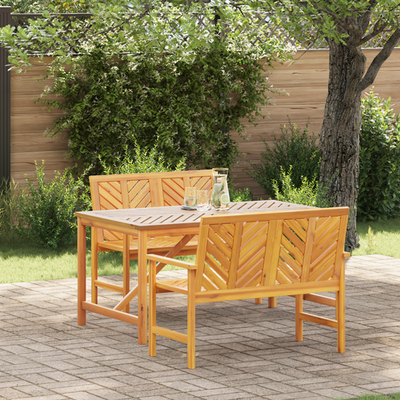 vidaXL Garden Dining Set 3 pcs Brown Solid Acacia Wood