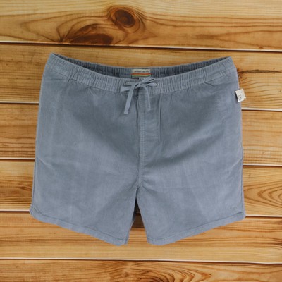 OP Ocean Pacific Corduroy Shorts Mens Size XXL Gray Stretch Waist Drawstring NWT