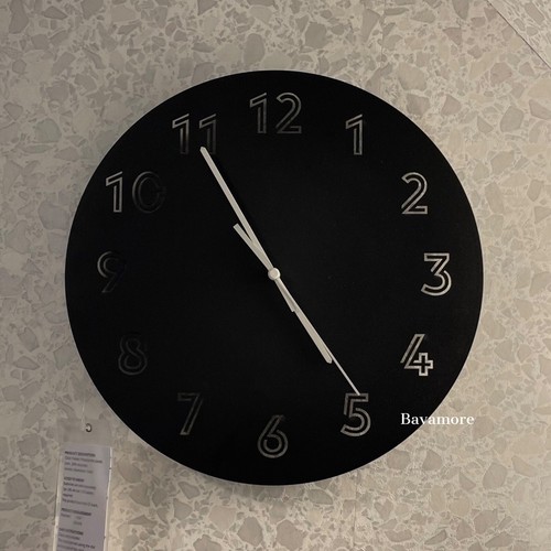 Ikea TUNNIS Wall clock, low-voltage/black, 11 ¾ 