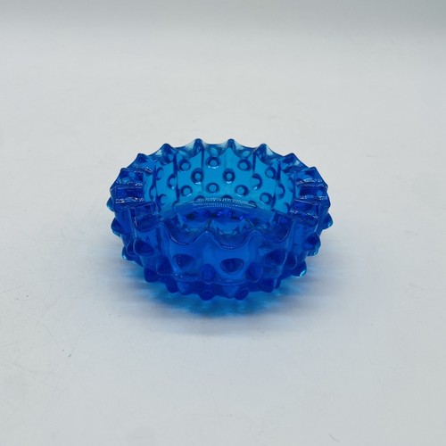'50~'60 フェントン Fenton Blue Hobnail 美品 VINTAGE FENTON GLASS BLUE HOBNAIL OPALESCENT RUFFLED EDGED