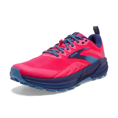 

Женские туфли Brooks Cascadia 16 Trail, розовый/фламбе/кобальт, 8 B средний США, Pink/flambe/cobalt