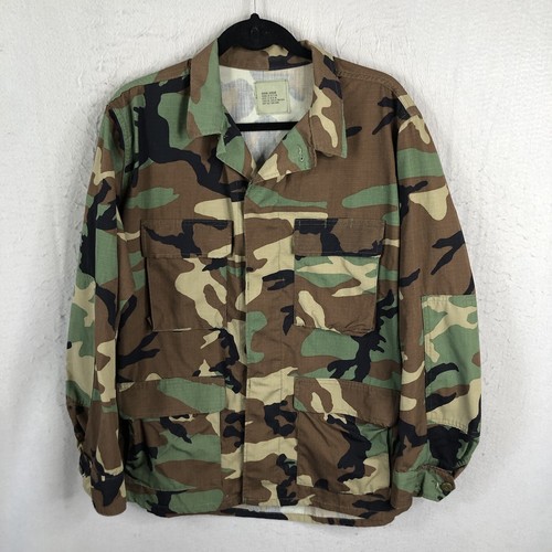 Vintage US Army Woodland Camo BDU Jacket Mens Medium Regular