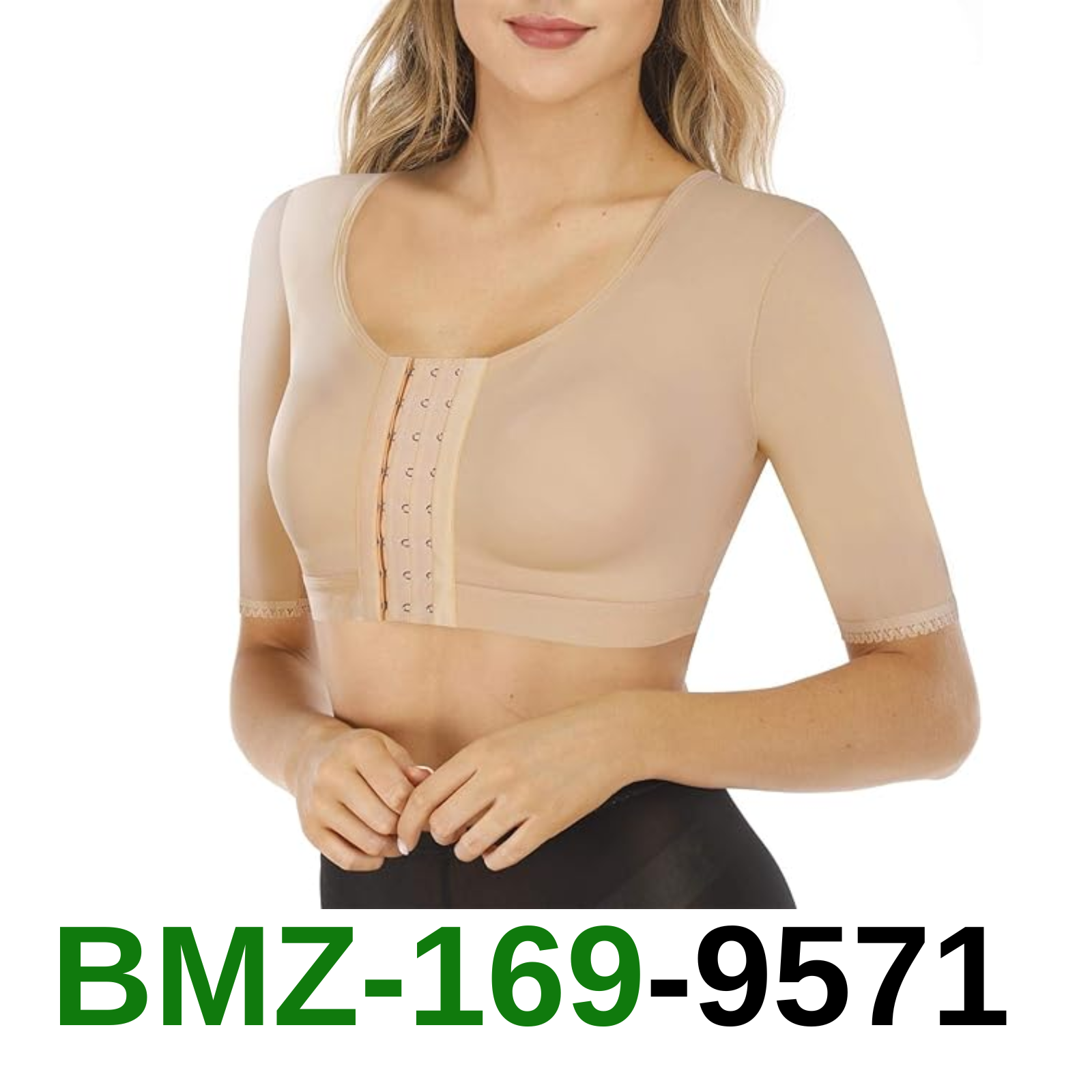 BRABIC Shaper Tops for Women Arm Compression Post Surgery Front Closure Bra, M