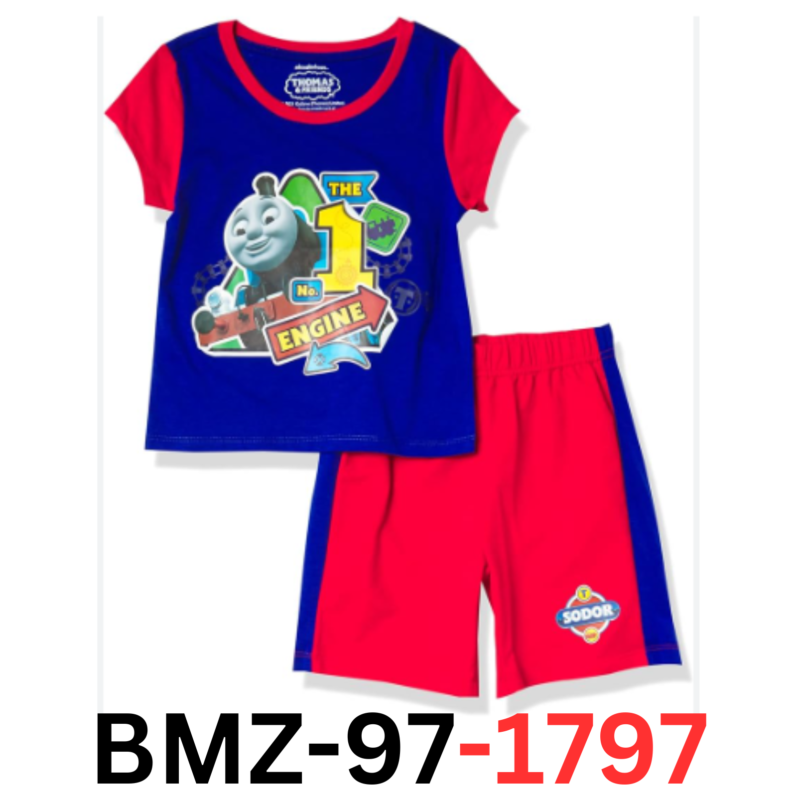 Thomas & Friends T-Shirt and Shorts Set, Red and Blue, Size 18M