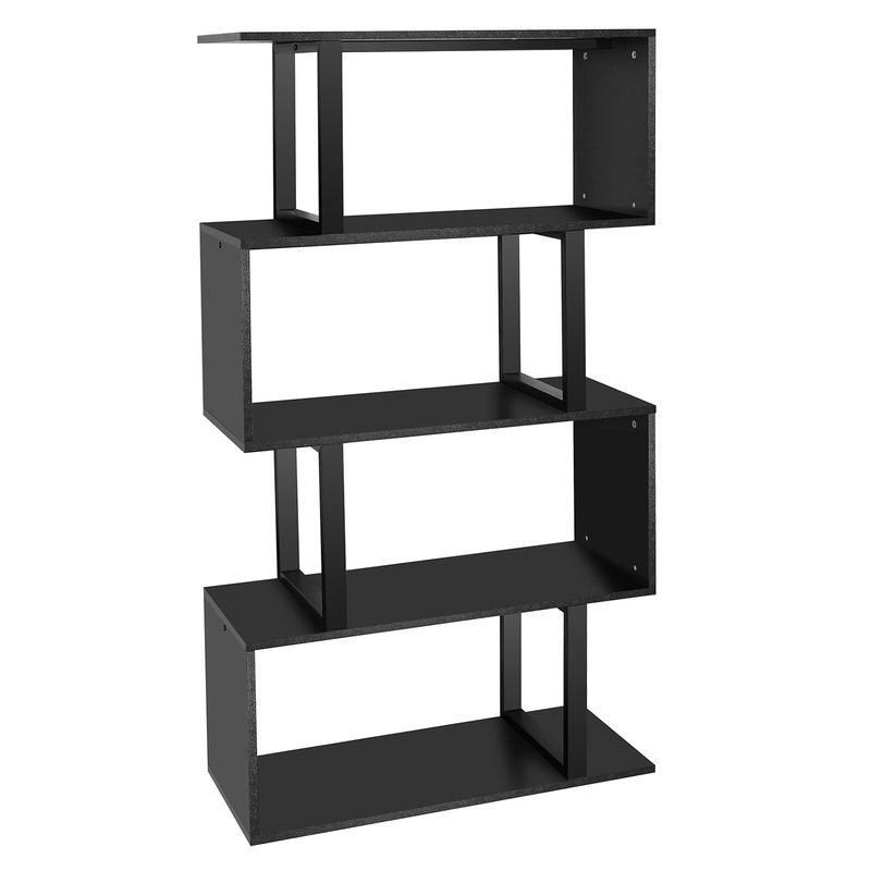 YITAHOME 5-Tier Bookshelf S-Shaped Z-Shelf Bookshelves Bookcase Storage Shelving