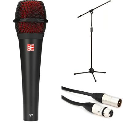 sE Electronics V7 Supercardioid Dynamic Handheld Vocal Microphone Bundle - Black