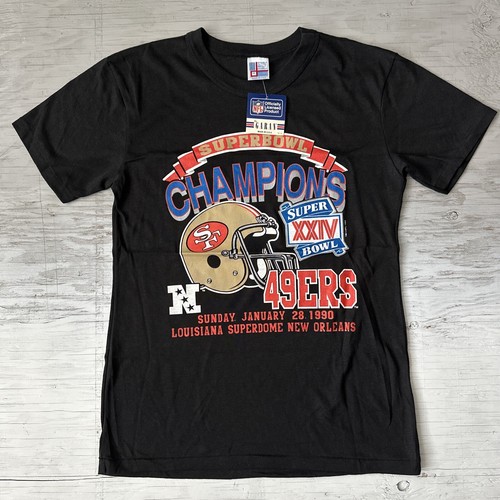 USA製 90s NFL 49ERS SUPER BOWL半袖Tシャツ 黒 XL 新品 NFL 49ers スーパーボウル ヴィンテージ USA製Tシャツ