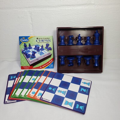 2010 Thinkfun Solitaire Chess Mind-Capturing Logic Game 60 Challenges 