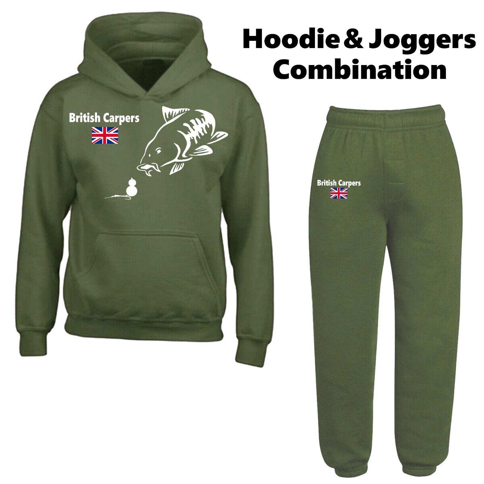 Carp Fishing Hoodie \u0026 Joggers Set | eBay UK