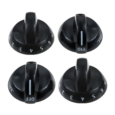 4Pcs 316220009 Range Burner Gas Stove Knob Replace For Frigidaire Tappan Crosley