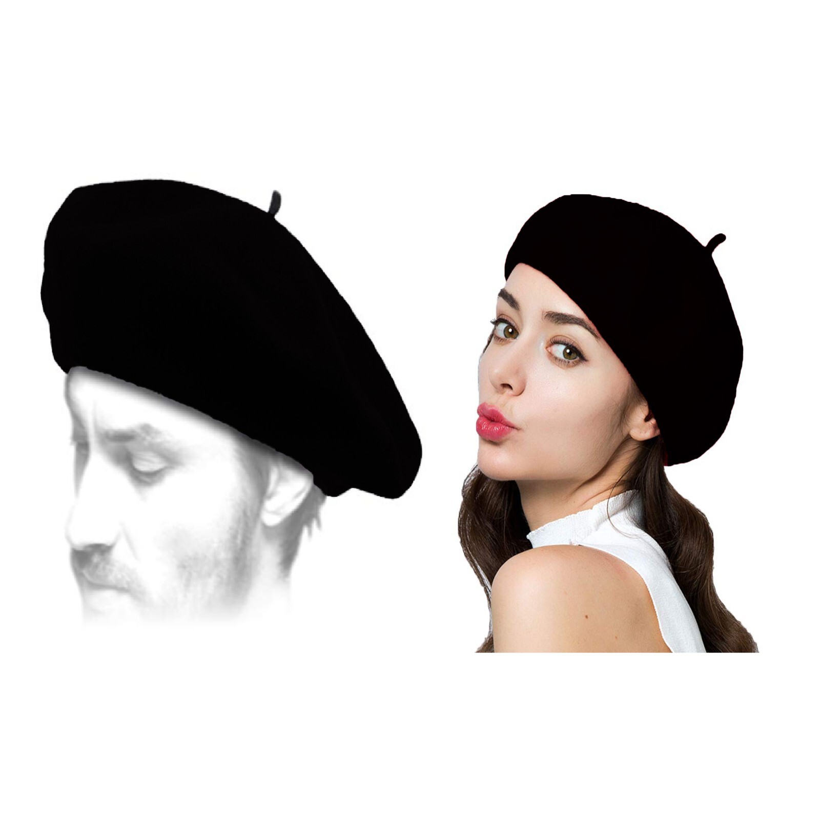 帽子 Bulky Kint Beret marihoja 帽子 Bulky Kint Beret marihoja 帽子