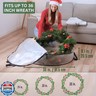 VENO 2 Pack Christmas Wreath Storage Container - 36 Inch Clear Wreath Bag, Christmas Garland and Holiday Decoration Organizers with Zipper and Durable Handles (Clear, 36