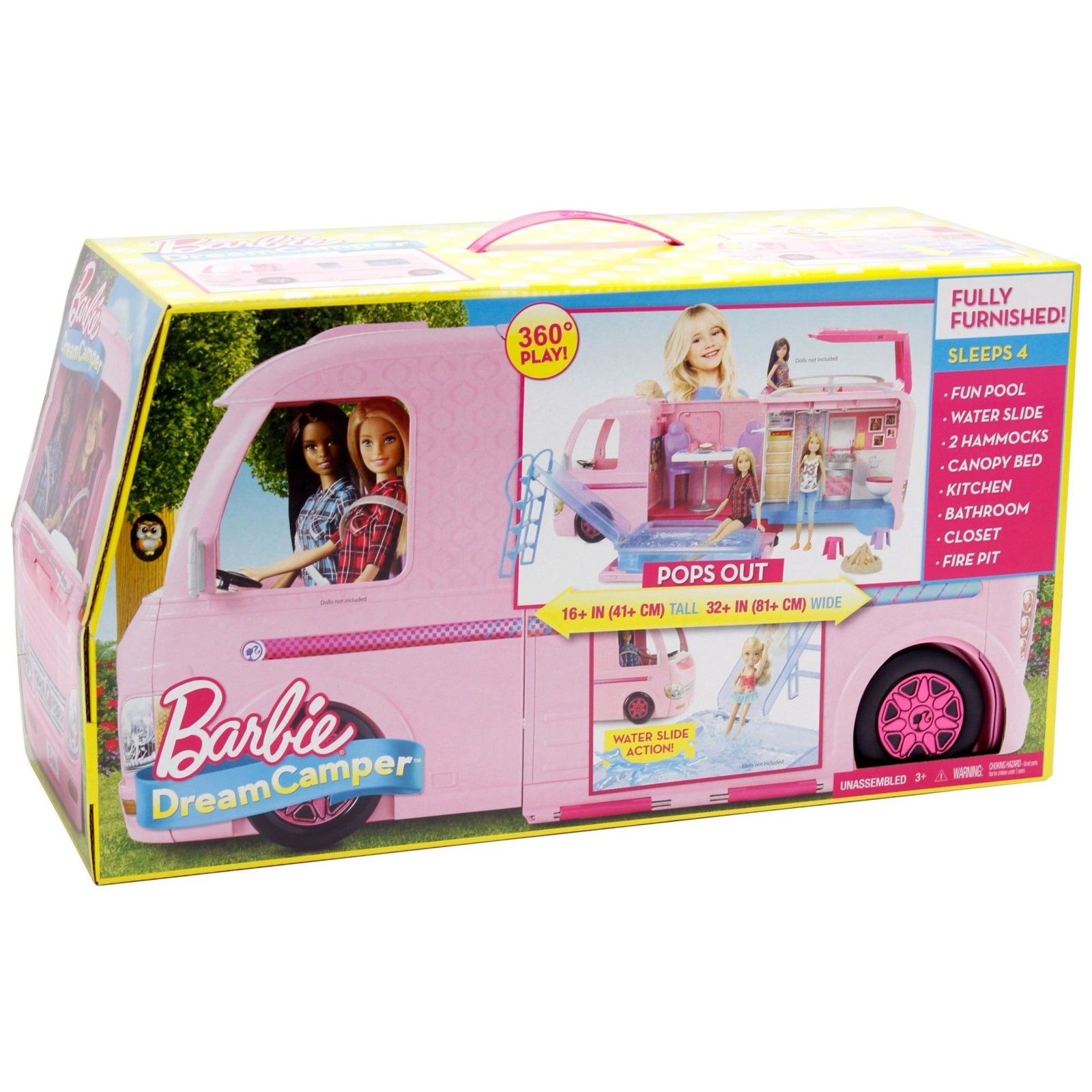 Barbie DreamCamper Adventure Camping Playset for Ages 3Y+