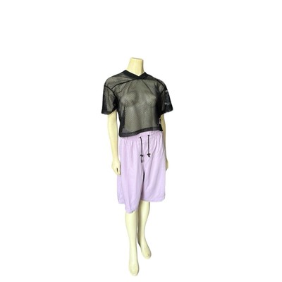 Versace Versus Purple Long Bermuda Basketball 90s Y2k Shorts 38 S M 4 6 8 NEW