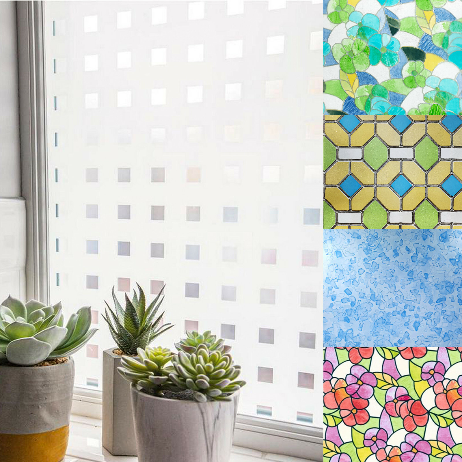 Statisch haftend Fensterfolie Sichtschutz Glasfolie 10€m² Folie Sichtschutzfolie