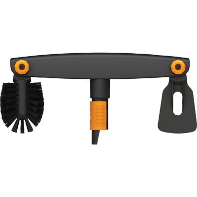 Fiskars QuikFit Dachrinnenreiniger, Besen, schwarz
