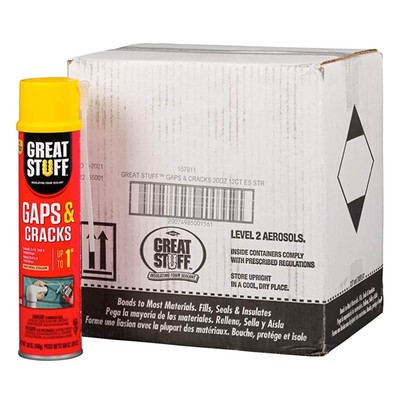 GREAT STUFF Gaps & Cracks | Insulating Foam Sealant 20 oz.   Straw Cream 12 Pack