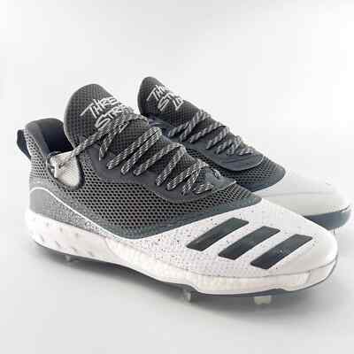 Adidas Mens Icon V Boost Metal Baseball Cleats Grey Cloud White G28240 Size 14 Adidas Mens Icon V Boost Metal Baseball Cleats Grey Cloud  main image 2