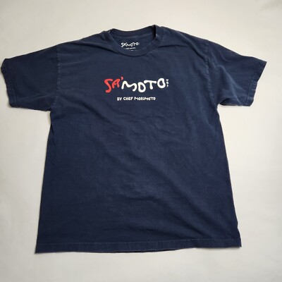 SA'MOTO By Chef Morimoto Men Size XL Blue Short Sleeve Graphic Tee I7