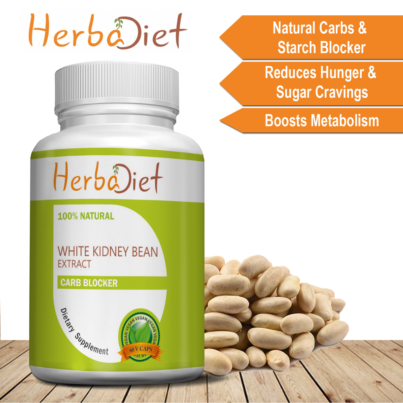 Carb Blocker Starch Intercept Diet Weight Loss Pills Capsules White