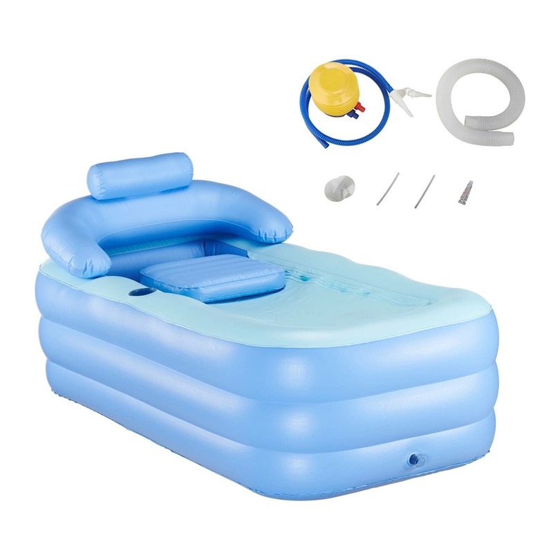 Aufblasbare Badewanne Schwimmbad mit Nackenkissen Fußluftpumpe