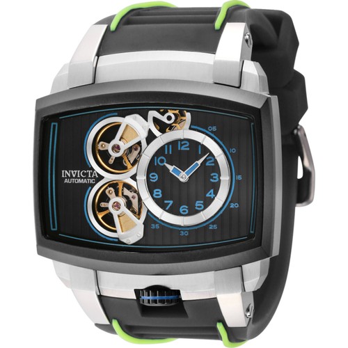 Pre-owned Invicta Men's Watch Akula Automatic Open Heart Dial Grey Silicone Strap 41694