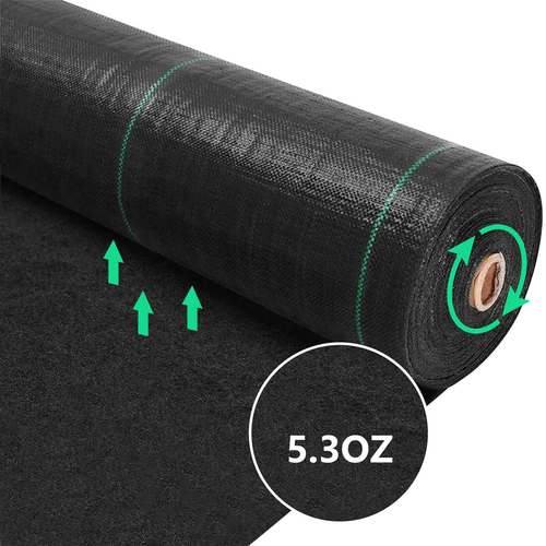 3.2/5.3 oz Heavy Duty Landscape Fabric Garden Weed Barrier Woven Ground Cover