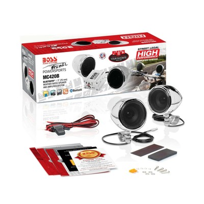 BOSS Audio Systems MC420B Motorcycle Speaker System &ndash; Class D Compact Amplifi...