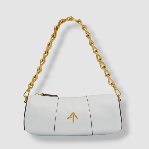 $426 Manu Atelier Women's White XX Mini Cylinder Logo
