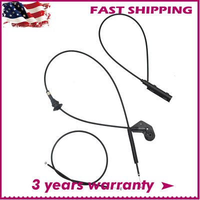 Set of 3 Engine Hood Release Cable For BMW X5 E53 2000 2001 2002 2003 2004 -2007